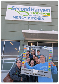 Team volunteering at Second Harvest Food Bank