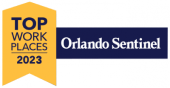 Top Workplaces 2023 Orlando Sentinel Badge