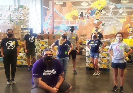 Rocketeers volunteering at Second Harvest Food Bank