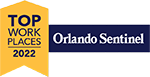 Top Workplaces 2021 Orlando Sentinel Badge