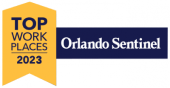 Top Workplaces 2023 Orlando Sentinel Badge