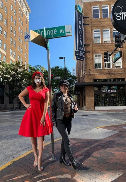 Rocketeers celebrating Halloween by participating in the costume contest