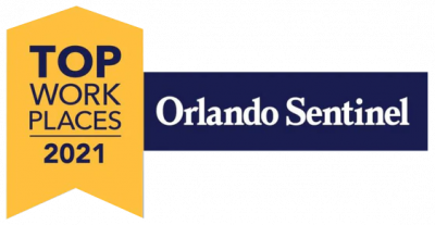 Top Workplaces 2021 Orlando Sentinel Badge